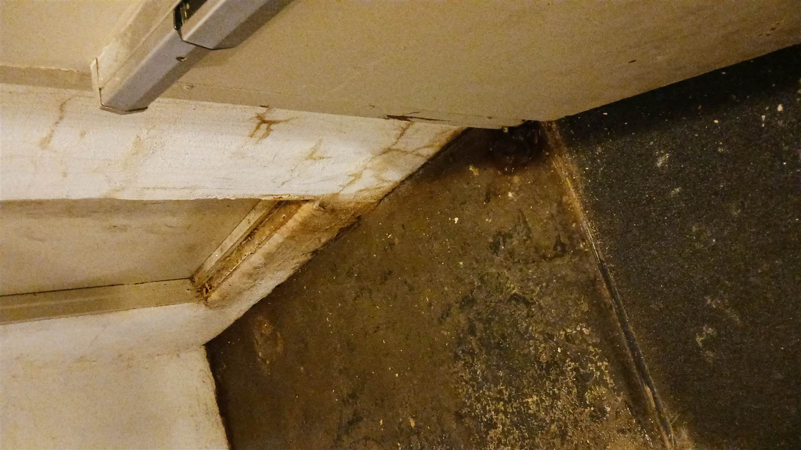 First-floor emergency landing with the roof exit blocked