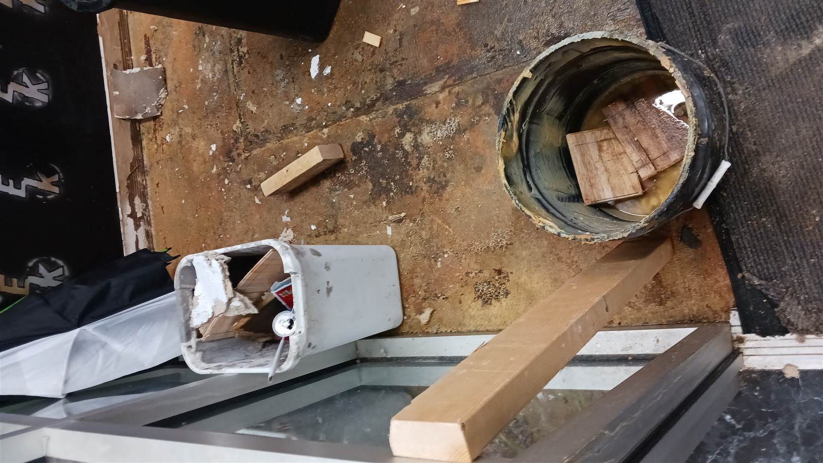 Shoe store interior after flooding